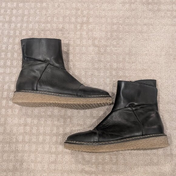 Eric Michael Helen Mid Height Black Leather Boots - Women sz 8.5 - Picture 11 of 11